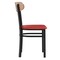 Emma and Oliver Yara Industrial Dining Chair with Rolled Steel Frame and Solid Wood Seat - 500 lbs. Static Weight Capacity